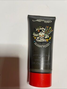 Ed Hardy Born Wild After Shave Balm Black & Red with Multicolor Graphic. 3 oz